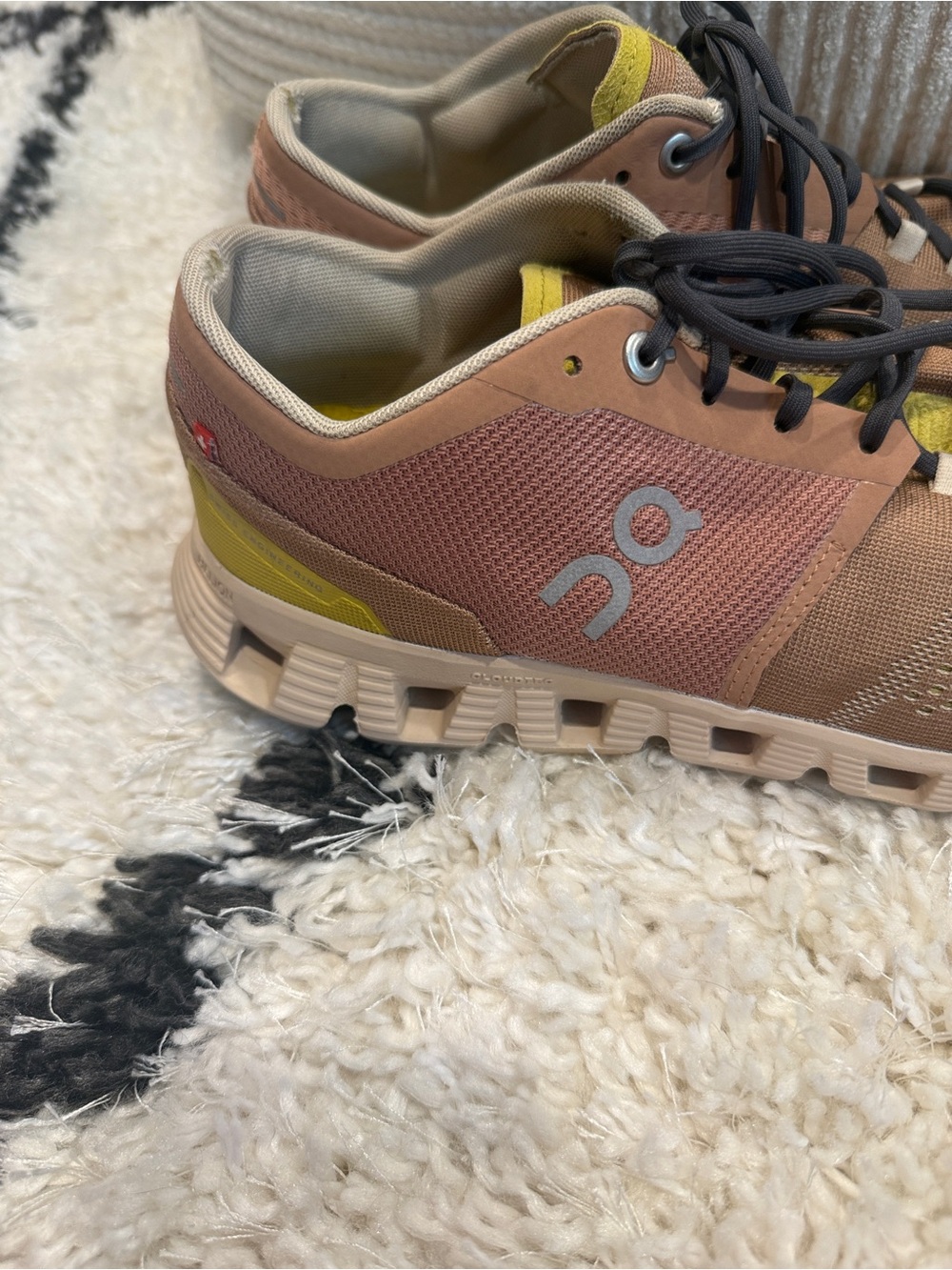 On Cloud X 2 Women’s 9.5 Mocha Sand Brown Yellow Running Sneakers - Picture 6 of 16